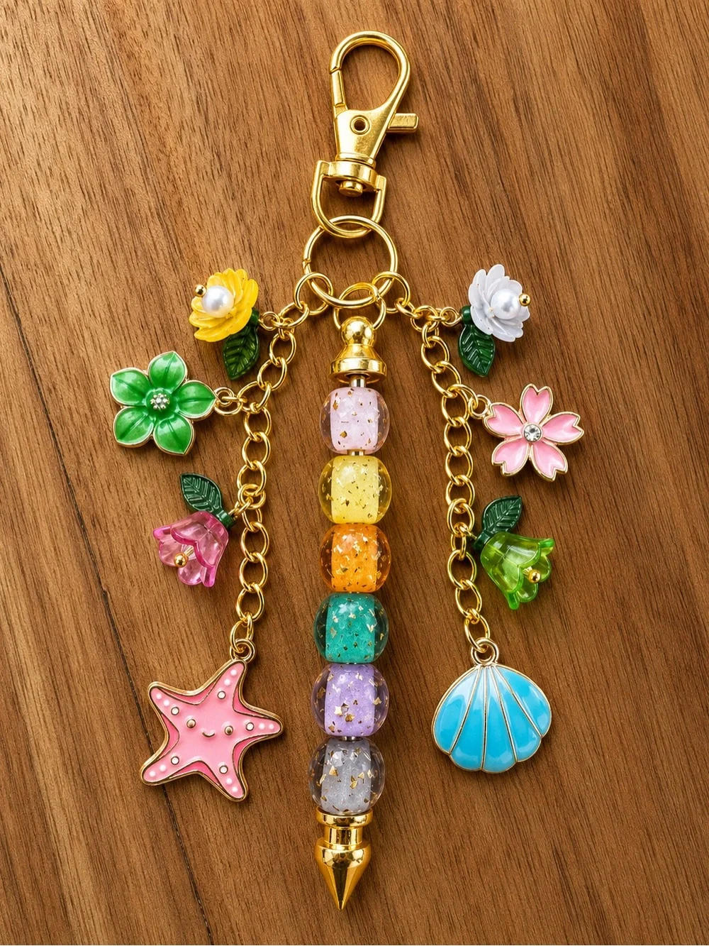 Ocean Bloom Charm Keychain